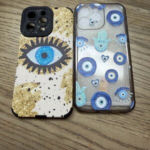 iPhone 14 Pro Max Bundle of Two Eye Design Phone Case Set